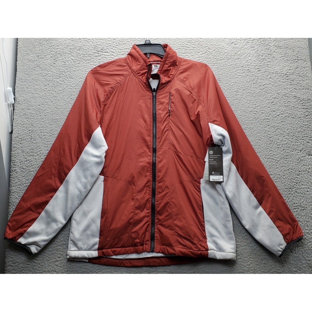MSX Windbreaker Jacket Mens L Multicolor Zip Pocket Long Sleeve Mock Neck Zipper